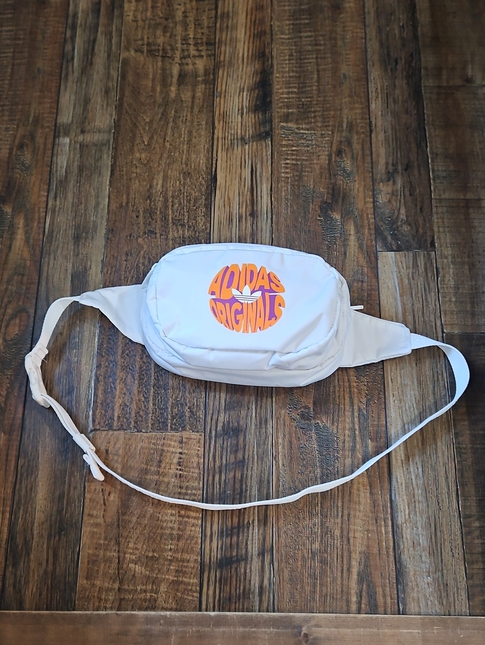 adidas‎ Originals White Waist Pack with Orange-Purple Gradient Logo